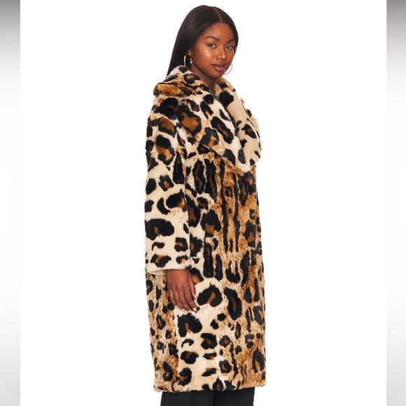 Jakke Faux Fur Leopard Coat - Picture 3 of 11
